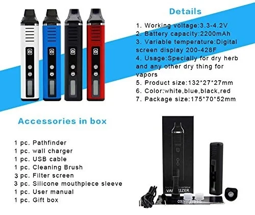 Benecig Dry Herb Vaporizer Pathfinder Black 4