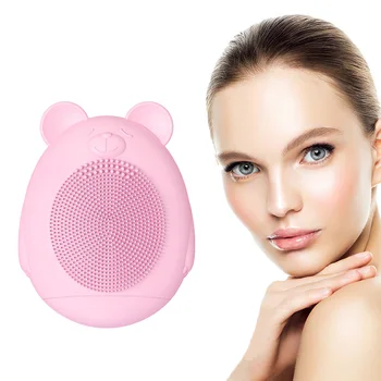 

Electric Silicone Sonic Facial Cleanser Waterproof Facial Cleaning Washing Machine Skin Pores Cleaner Vibration Massaging Brush