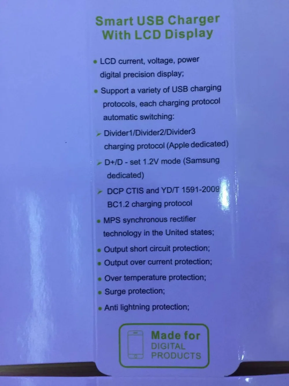 8 Ports LCD Display USB Fast Charger For Mobile Phone EU/US/UK Plug