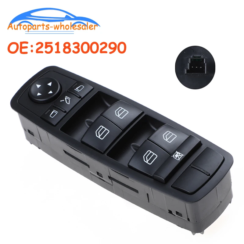 

Новый автомобильный переключатель стеклоподъемника для Mercedes-Benz W164 GL320 GL350 GL450 ML320 ML350 ML450 ML500 R 2518300290 A2518300290
