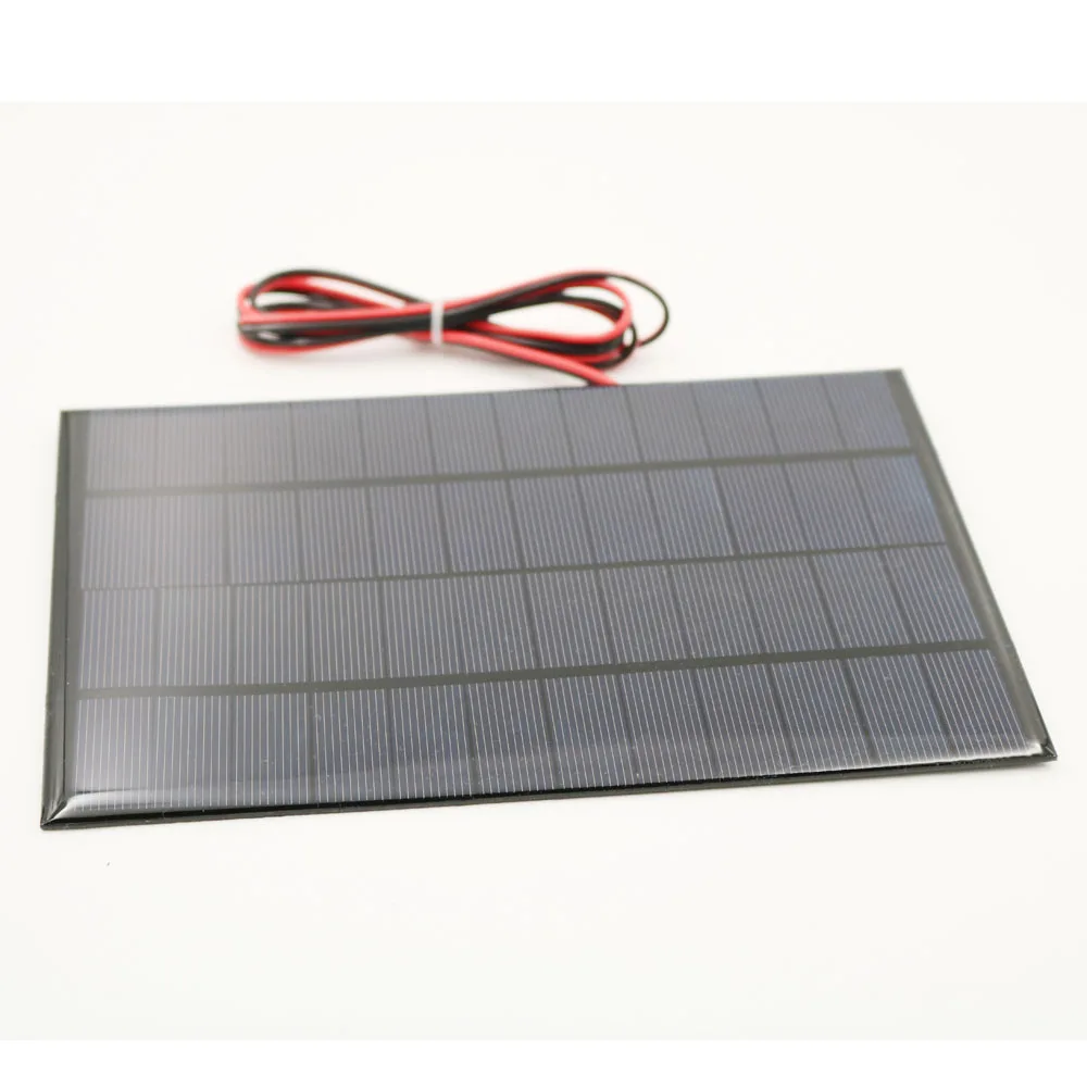 12V 4,2 W 350mA продлить провода Панели солнечные поликристаллические кремниевые DIY Батарея Зарядное устройство небольшой мини солнечная батарея кабель игрушки 12V