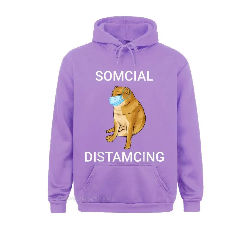 New Arrival Somcial Distamcing Cheems Dog Funny Shiba Inu Dank Meme T-Shirt__97A1888 Long Sleeve Sweatshirts NEW YEAR DAY  Hoodies for Men Clothes Normal Somcial Distamcing Cheems Dog Funny Shiba Inu Dank Meme T-Shirt__97A1888purple