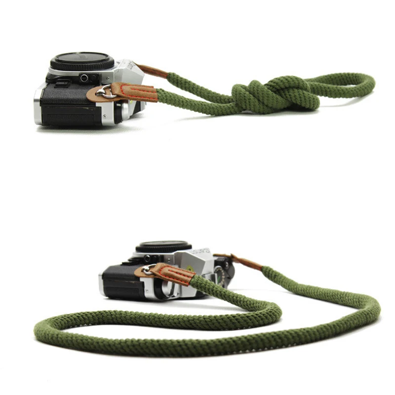 100Cm Elegant Cotton Camera Shoulder Neck Strap Belt For Mirrorless Digital Camera For green