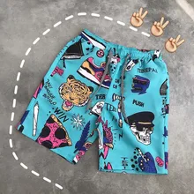 Новинка, пляжные шорты, мужские пляжные шорты, плавки с сетчатой подкладкой, мужские купальные костюмы, быстросохнущие, для серфинга