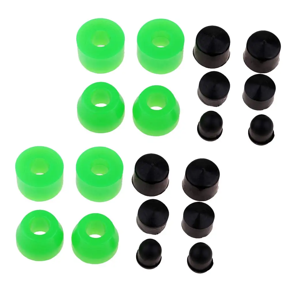 Skateboard Longboard Truck Replacement Bushings & Pivot Cups Set - 20 Pack (for 4 Trucks), Shockproof