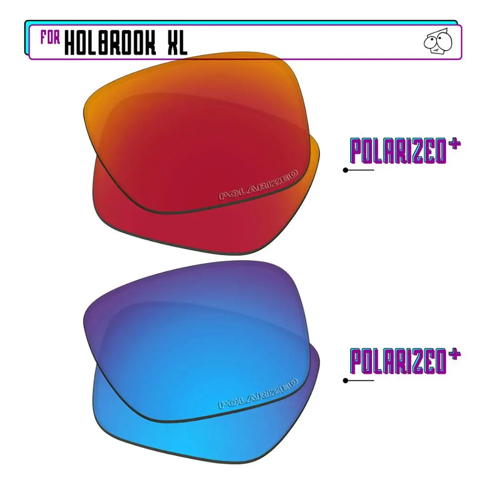 

EZReplace Polarized Replacement Lenses for - Oakley Holbrook XL Sunglasses - BlueP Plus-RedP Plus