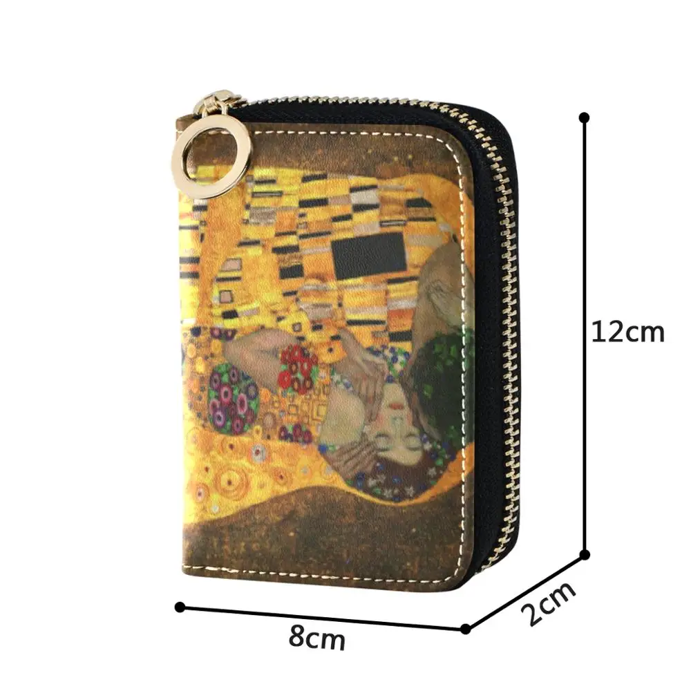 The Kiss by Gustav Klimt Women Card Holder Wallet Leather Female