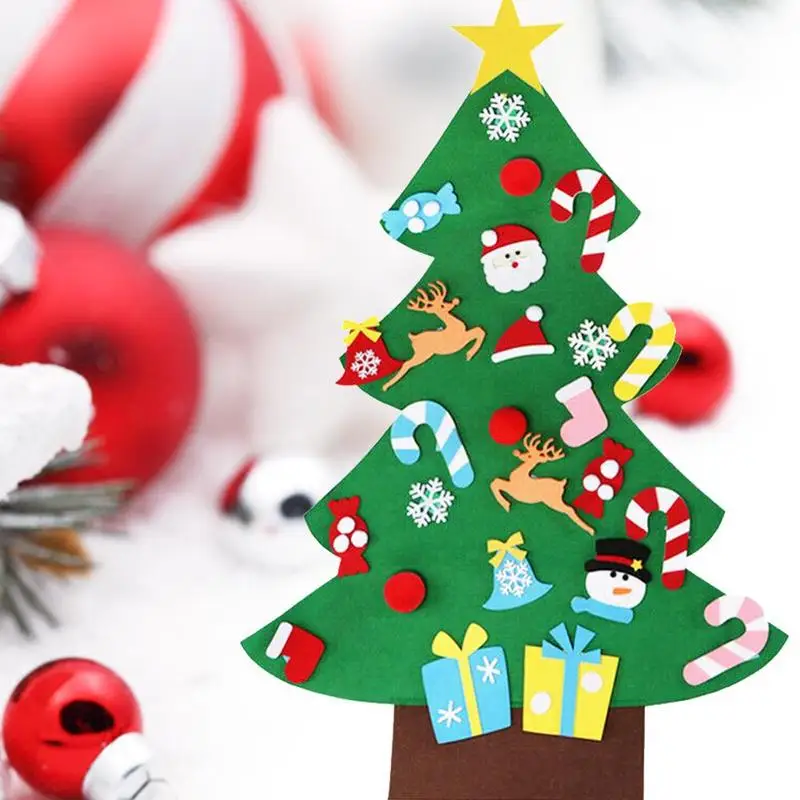 

Kids DIY Felt Christmas Tree with Ornaments Christmas Children Toys