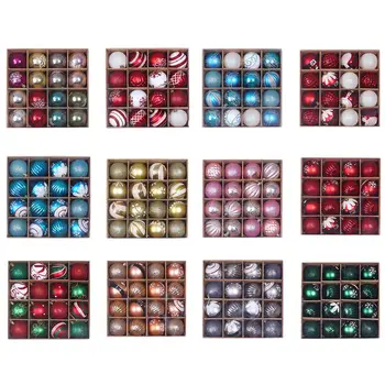 

16pcs/set Christmas Tree Ball Home Decor Hanging Ornament 2020 Bauble Hanging Home Party Ornament Home Mall Tree Decor Gift