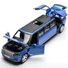 1:32 Rover Range rover Lengthen Alloy Limousine Metal Diecast Car Model Pull Back Flashing Musical Kids Toy Vehicles Gift 4