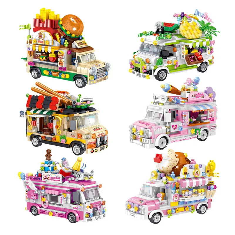 Серия Mini Street View набор моделей для фруктов/мороженого/десерта/Гамбурга