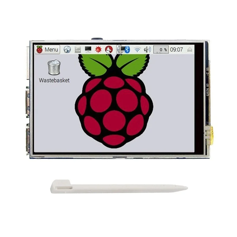 Для Raspberry Pi 4 B/2 3 B/B +/A + 2019 новейший комплект системы охлаждения 3,5 дюймовый ЖК-экран + прозрачный акриловый корпус + сенсорная ручка + радиатор