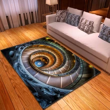 Ковер в скандинавском стиле со спиральной лестницей, 3D Рисунок, мягкий фланелевый ковер для дивана, спальни, Современный домашний декор, ковры для дома, гостиной