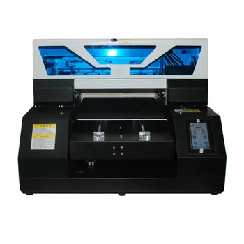 

A4 size uv printer Full automatic UV Led flatbed Bottle Printer For phone case Cylinder glass wood metal printing