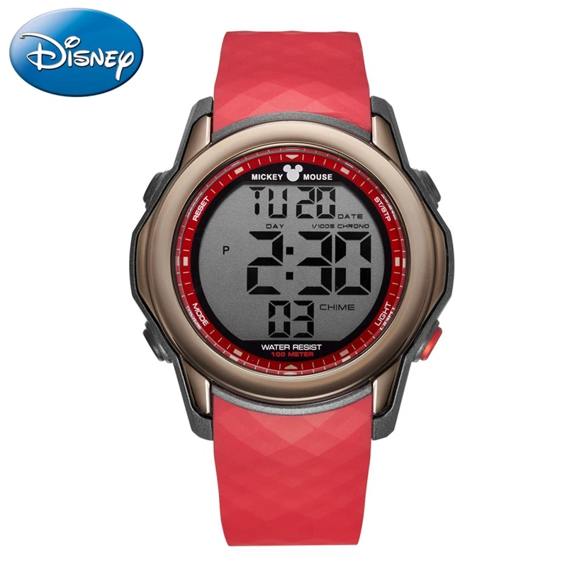 

100M Waterproof Mens Sport Fashion Trendy Digital Led Watch Man Rubber Round Army Outerdoor Clock Relogio Hombre Wacht Disney
