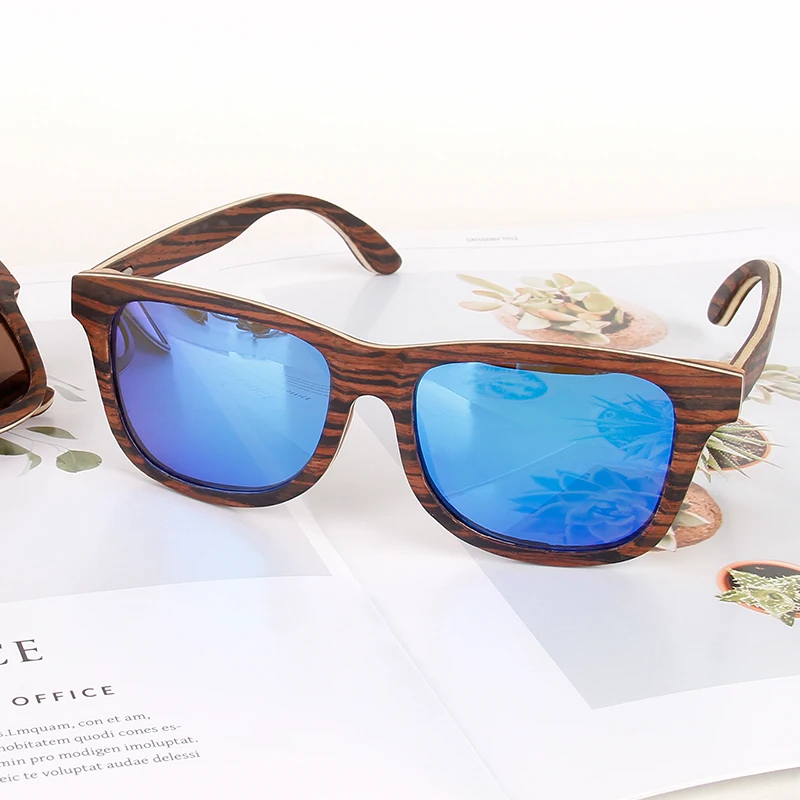 new bamboo and wood glasses, black walnut, pressed into uv sunglasses for men and women