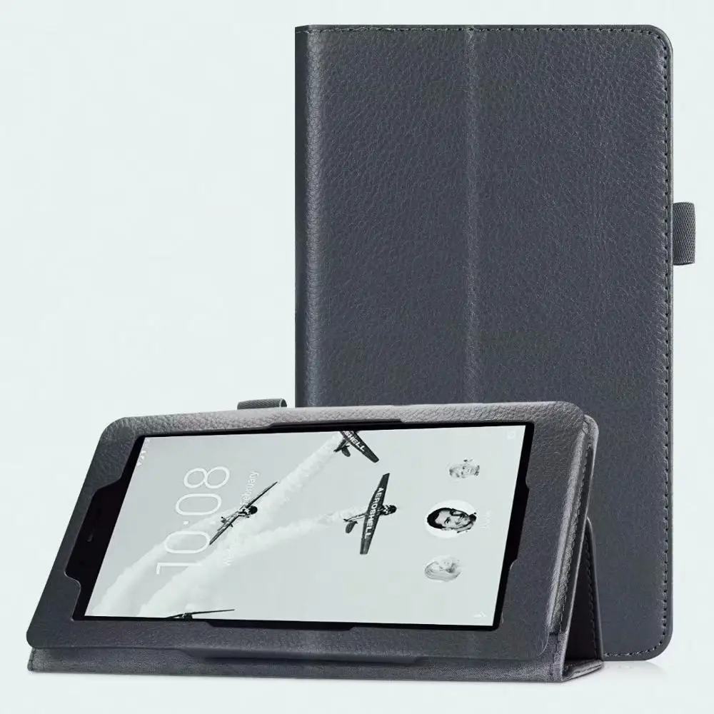 Черный SZOXBY для lenovo Tab E7 TB-7104F из искусственной кожи 7 дюймов чехол для планшета ПК анти-падение кронштейн Hockproof противоударный чехол-подставка - Цвет: Черный