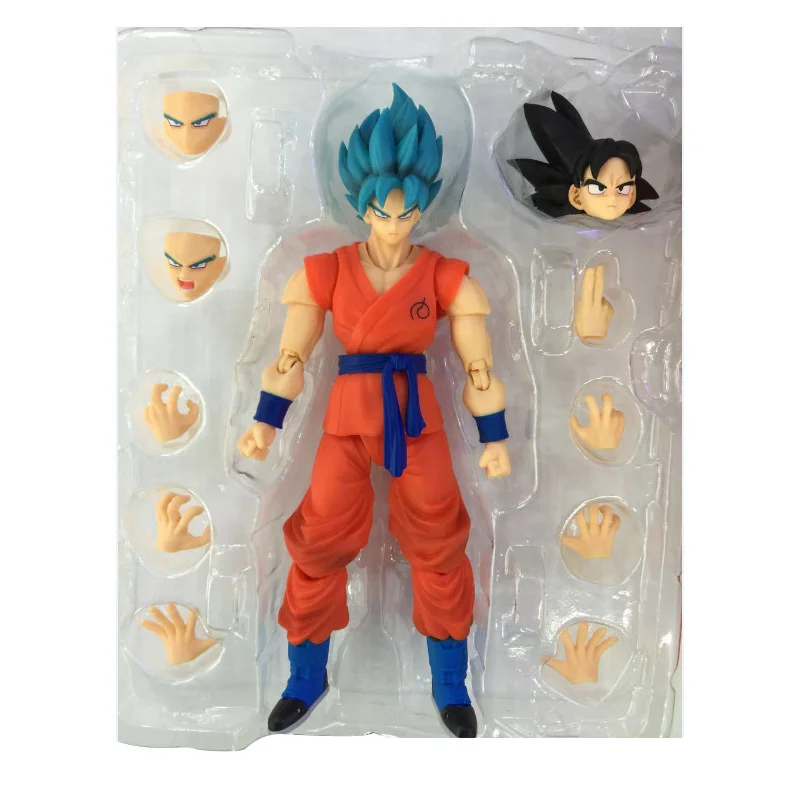 1:6 Dragon ball super saiyan concorrente filho goku figuras de ação cabelo  preto fazer um punho coleção modelo brinquedo para presentes set