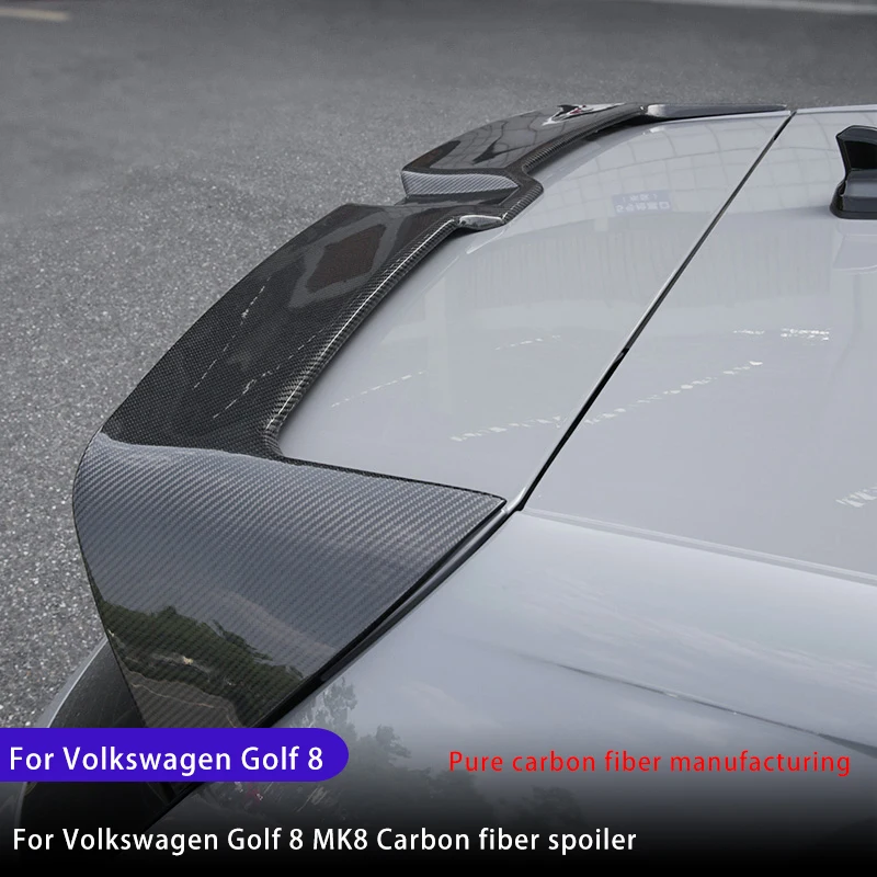 For Volkswagen Golf 8 spoiler VW GTI Rline 2020 2021 2022 MK8 carbon fiber modification rear tail | Автомобили и мотоциклы