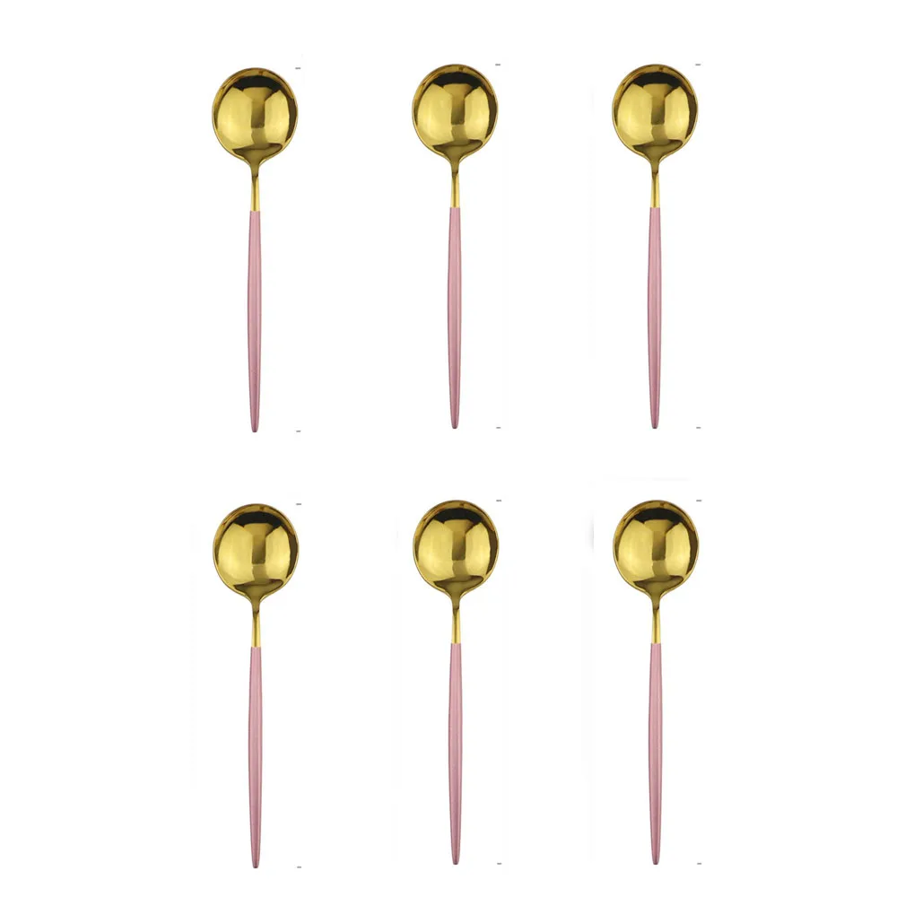 6Pcs Pink Gold