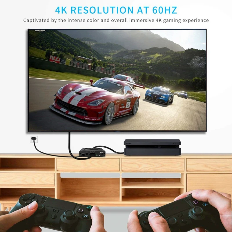 HDMI 2,0 Switcher 4K 60Hz HDR 3 в 1 выход HDMI Switcher сплиттер для Mi Box PS4 nintendo Switch PC(EU Plug