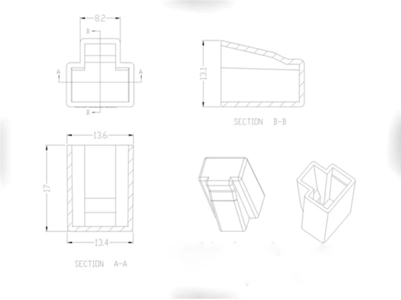 200 шт RJ45 Пылезащитная Крышка для RJ45 Модуль разъем для CAT5E CAT6E силиконовый защитный чехол сетевой черный прозрачный