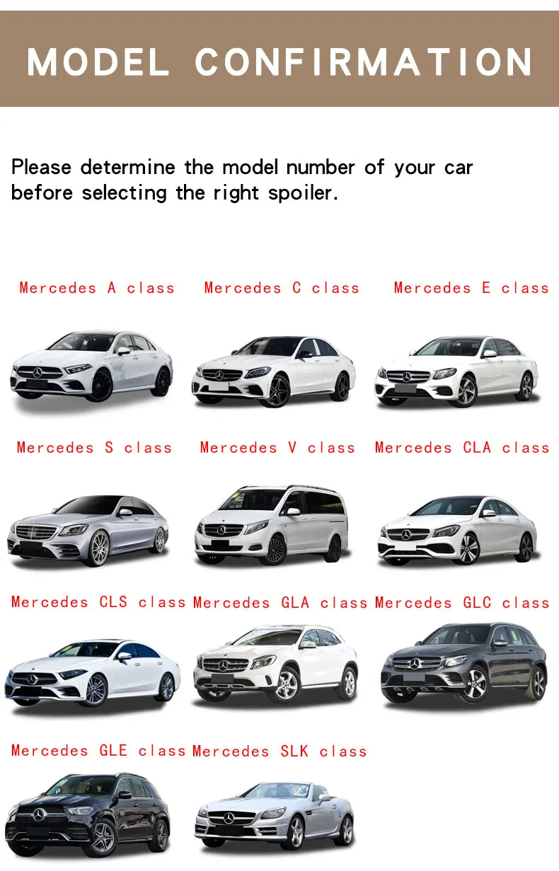 Подходит для Mercedes C Class W205- 4 двери углеродного волокна задний спойлер автомобиля аксессуары