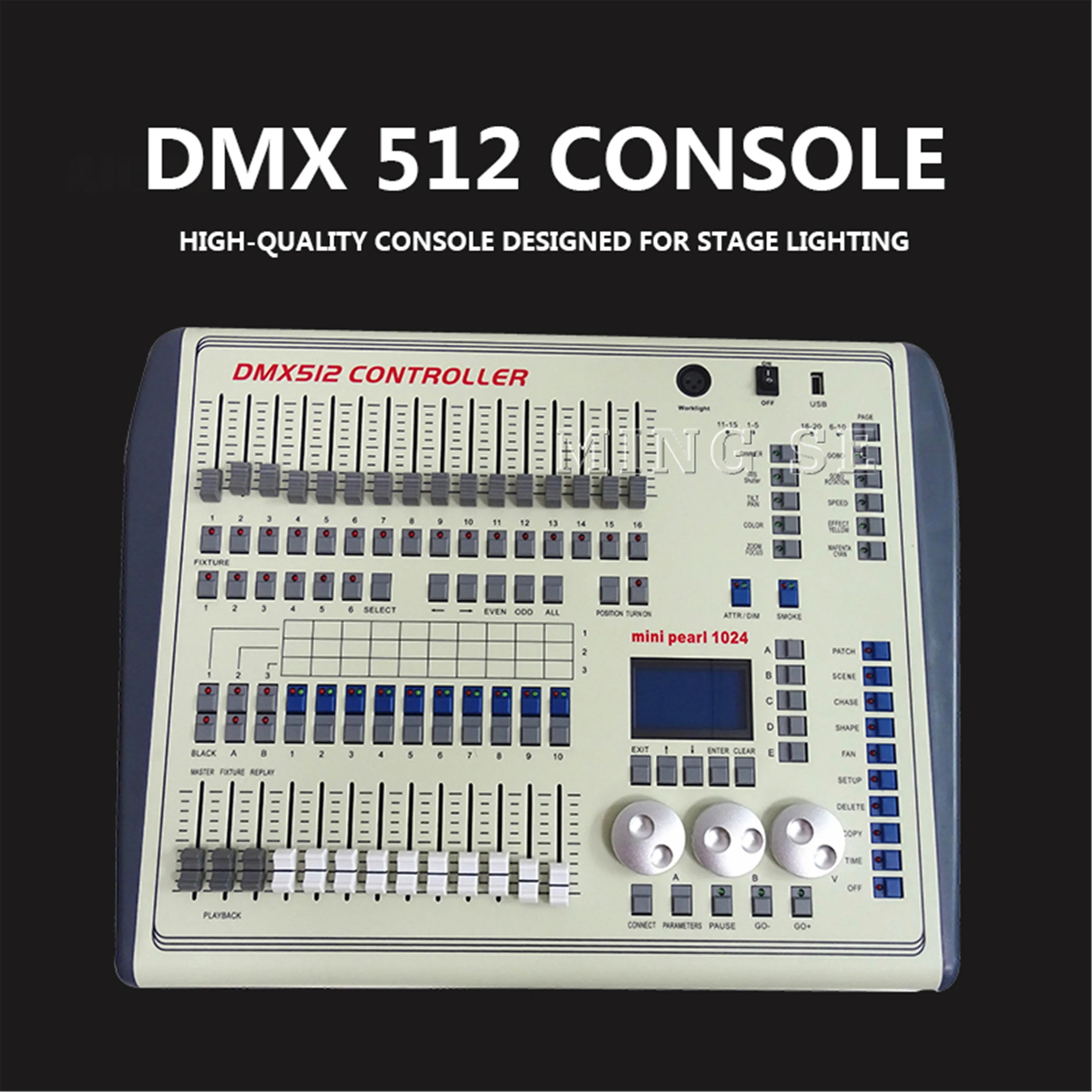 Мини контроллер DMX Pearl 1024 для светодиодного подвижного освещения с фазой WAVE