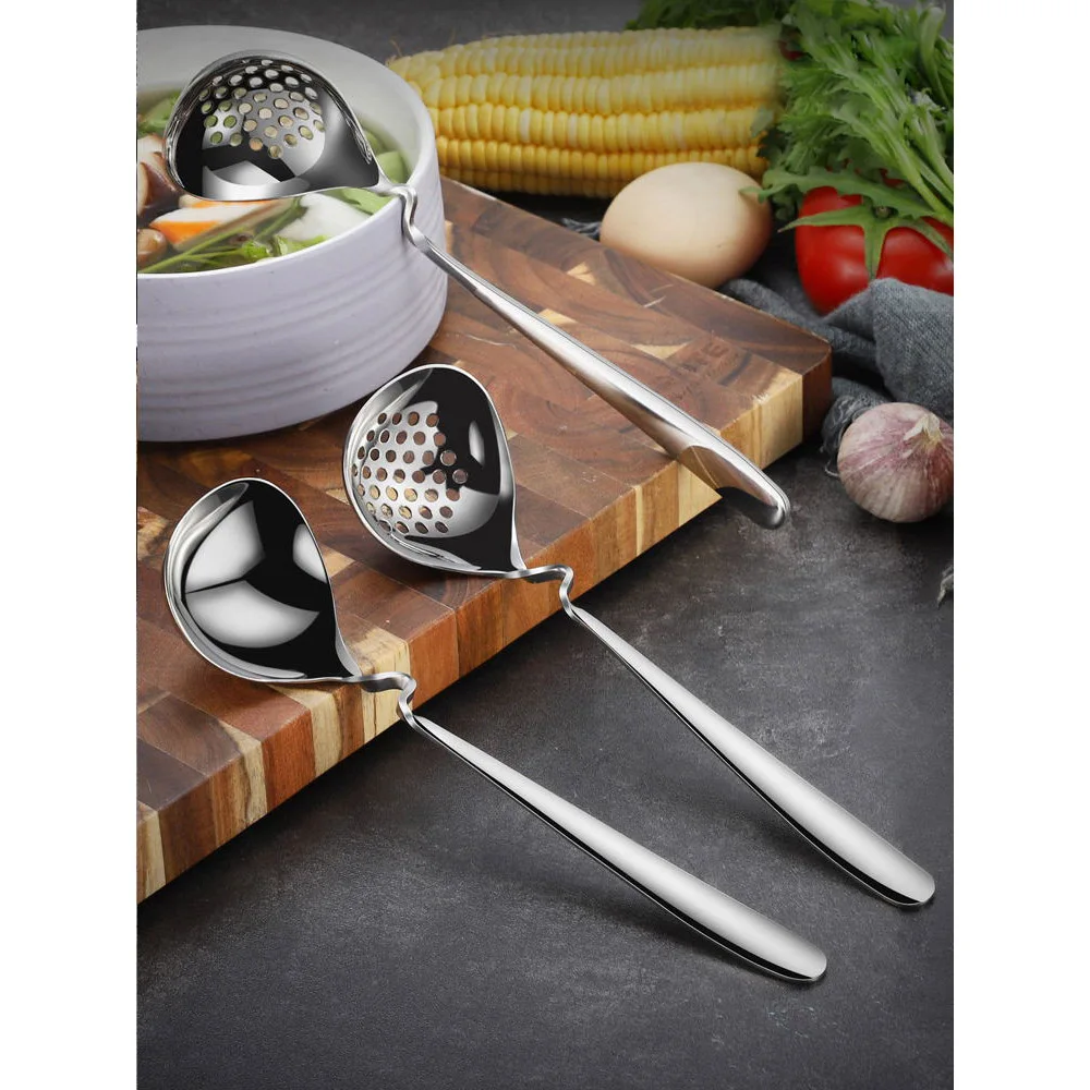 Soup Spoons Stainless Steel Heavy Duty Deep Soup Spoon Korean Table