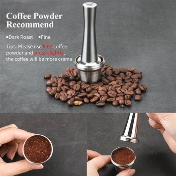 

Belr-Housewares Refillable For LOR Machine Coffee Capsule Pod For L'Or Barista Machine Stainless Steel Reusable Coffee filters