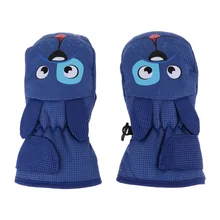 Детские лыжные перчатки, водонепроницаемая теплая водонепроницаемая перчатка, рукавицы с клипсой против потери для От 1 до 8 лет мальчиков и девочек