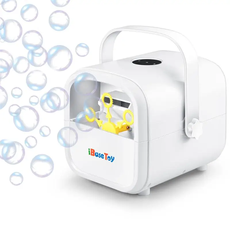 

iBaseToy Bubble Machine Automatic Bubble Maker Blower Electric Portable Bubble Blower for Parties Wedding party Show UK Plug