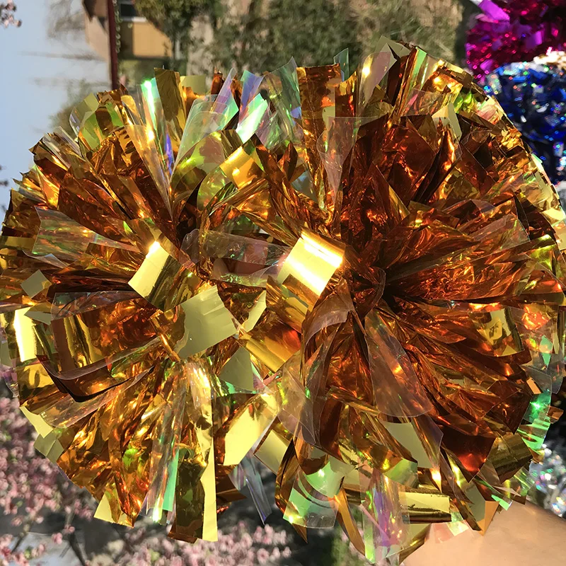 Cheerleader Practice Pom Pom, Handmade Baton Cosplay Poms, 6 "x 1000x3/4", 150g, 1 Pc