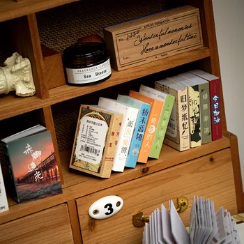 

Mohamm 50Pcs Weekend Bookstore Series Stickers Retro Decoration Scrapbooking Paper Creative Stationary School Supplies