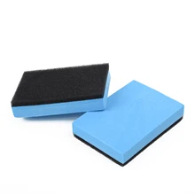 

2pcs Car Sponge Pad Cleaner Useful Coating 7.5*5*1.5cm Car Cleaning Ceramic Coating EVA Sponge Glass Wax Coat Applicator Pad