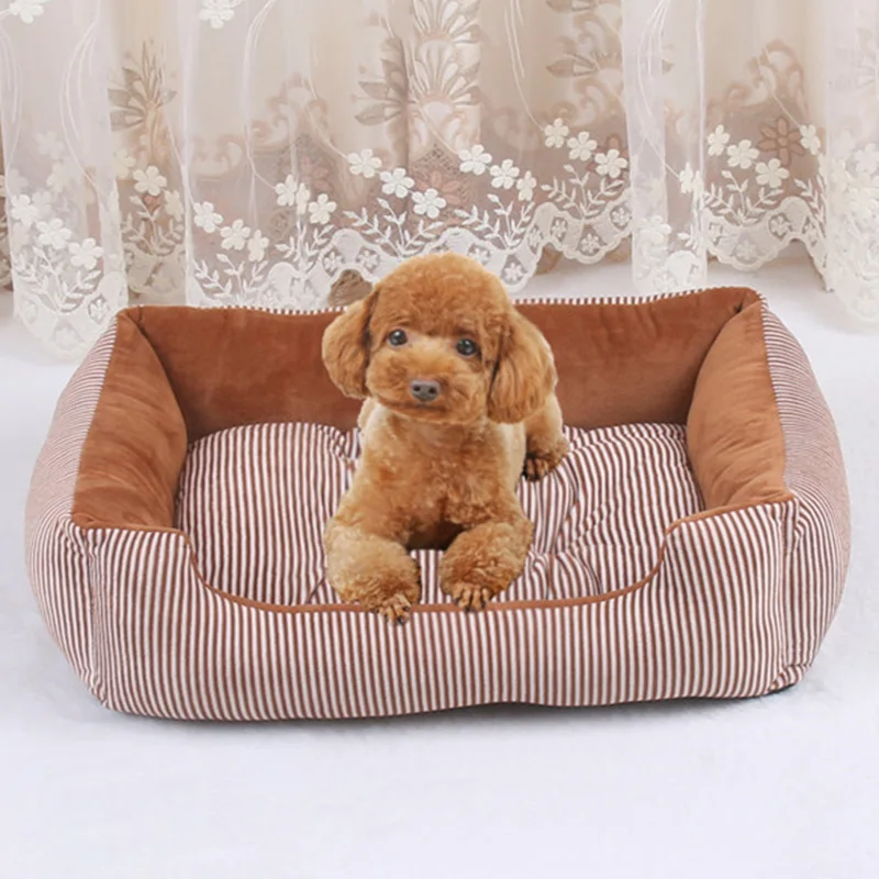Square Pet Bed Removable Pad Thick Soft Warm Dog Cat Cushion Four Season Sleeping Pad Best Price
