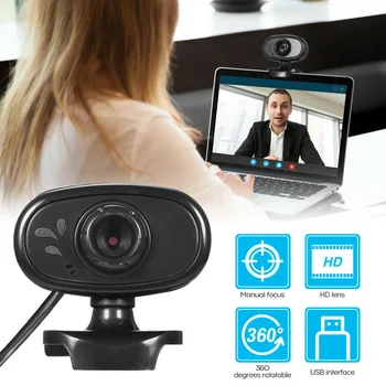 

USB Webcam Camera Video Calling Web Cam with Mic for PC Desktop Laptop Computer GK99