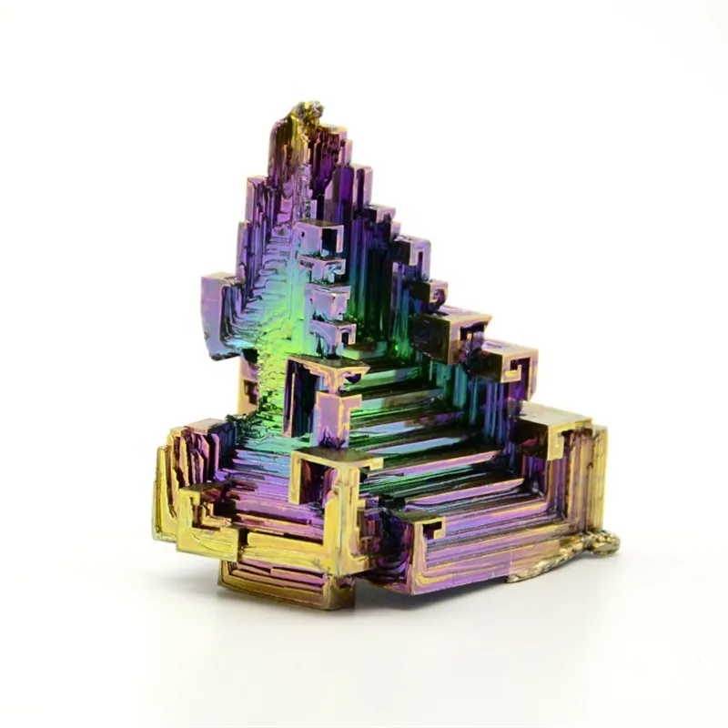 

Wholesale weight 100g Raw Natural Colorful Molybdemum and Bismuth Crystal Mineral Ore Crystal Bismuth Ore For Specimen