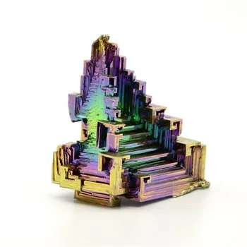 

Wholesale weight 100g Raw Natural Colorful Molybdemum and Bismuth Crystal Mineral Ore Crystal Bismuth Ore For Specimen