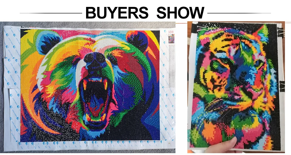 5D DIY Diamond Painting Animals Lion Cat Tiger Cross Stitch Kit Full Drill Square Embroidery Mosaic Art Picture of Rhinestones