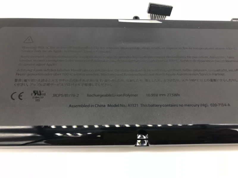 Новая батарея ONEVAN A1321 для Apple MacBook Pro 1" A1286 2009 2010 Версия 020-6380-A MC118LL/A MC372 MC371 MB985 MB986LL/A