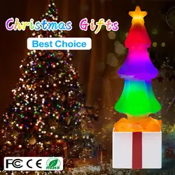 Праздничное освещение E27 светодиодная лампа USB светящееся Рождественское украшение форма рождественской елки красочная рамка эффект