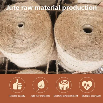 

Knitting practical 1-6mm Natural Hemp Rope Jute String Wrapping Cords Thread For Decoration Convenience durable practical Home