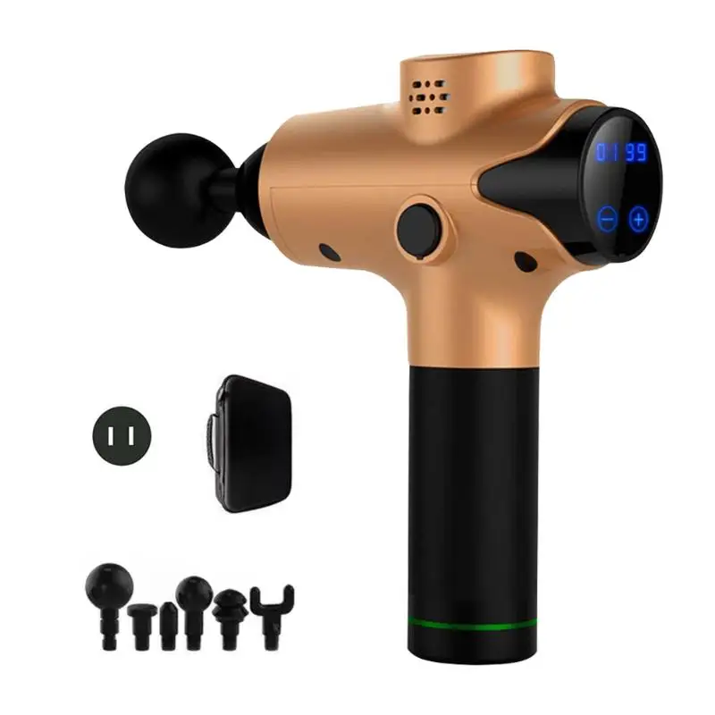 

LCD Display Massage Gun Deep Muscle Massager Muscle Body Massage Pain Relief Exercising Relaxation Slimming Massage Gun