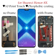 6," для huawei Honor 8X ЖК-дисплей с рамкой кодирующий преобразователь сенсорного экрана в сборе ЖК-дисплей для Honor 8X запасные части