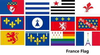 

KAFNIK, customized French flag 90*150cm/128*192cm/192*288cm single sided print 100D Polyester for home decoration