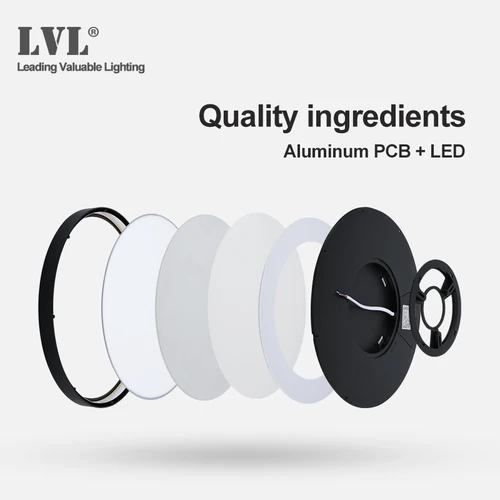 LED 천장 라이트 블랙 쉘 12W 18W 24W 32W 4000K 현대 표면 천장 램프, 부엌 침실 욕실 램프 4