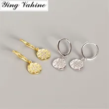 Ying Vahine стерлингового серебра 925 Baroco Стиль Винтаж Белый циркон серьги-гвоздики с подвеской для женщин