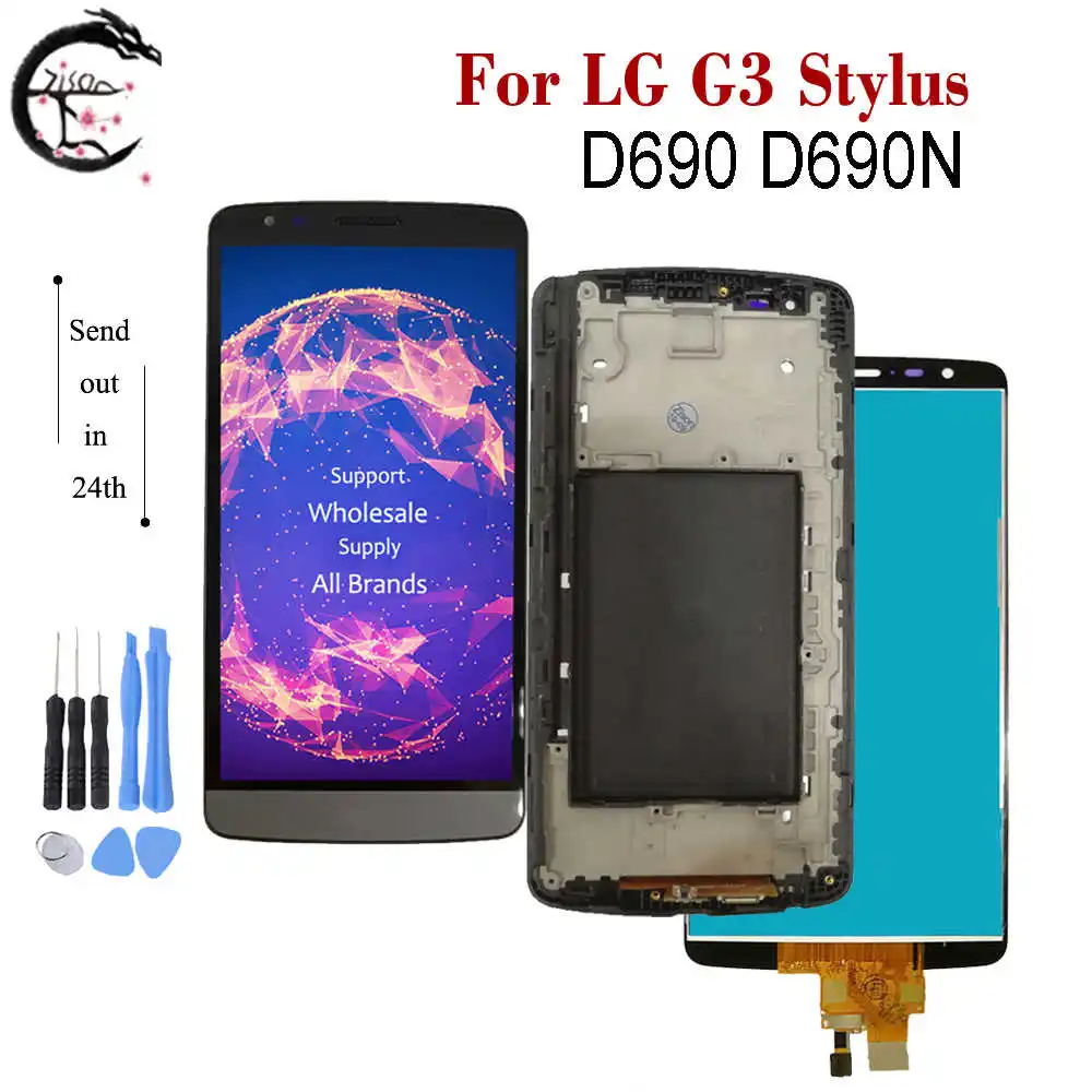 

5.5" LCD With Frame For LG G3 Stylus D690 D690N D 690 Full Display Screen Touch Sensor Digitizer Assembly For LG G3stylus LCD