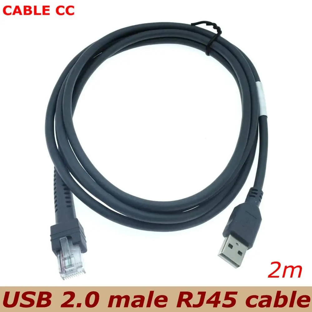 Usb-кабель для сканера штрих-кода LS1203 LS2208 LS4208 LS3008 2 м USB 0 к rj45 лучшая оптовая цена |